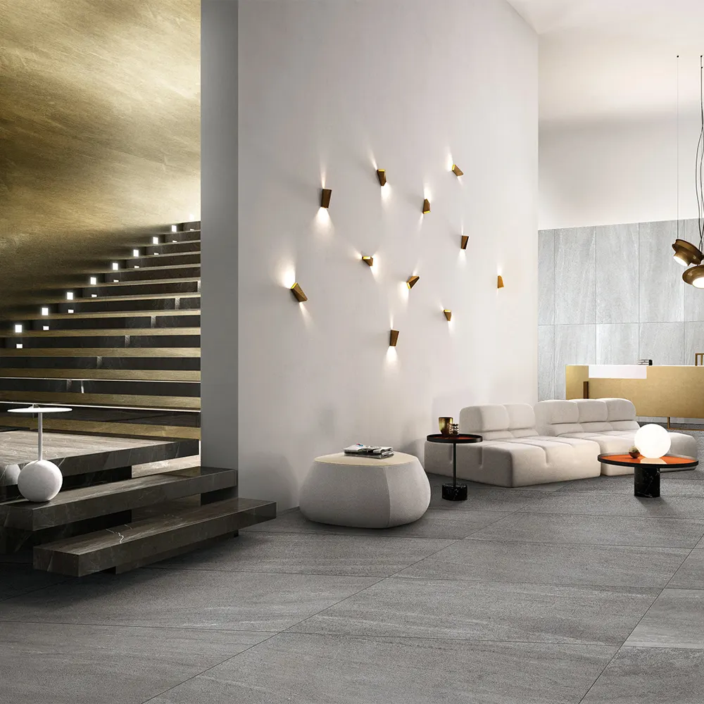 Non-Slip Stone-Look Porcelain Floor Tile 600x1200mm
