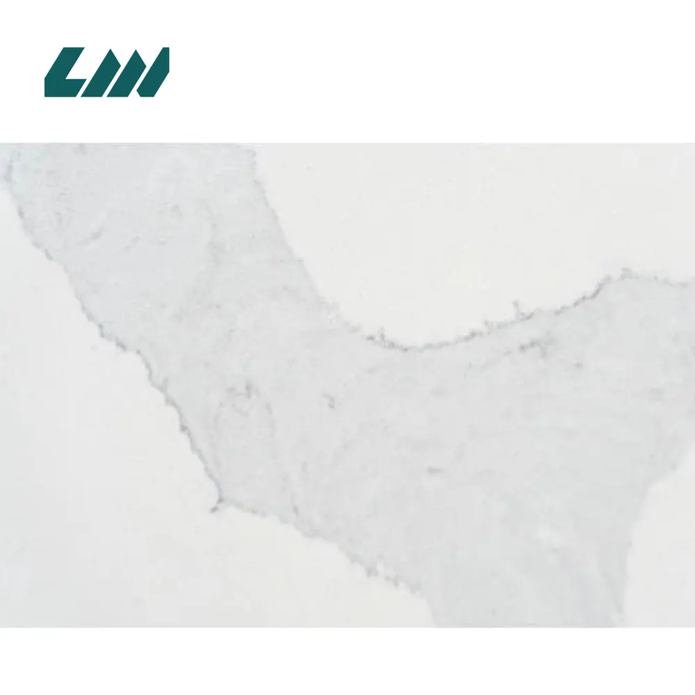 Silica-Free White Polished Engineered Quartz Slab 3200x1600mm
