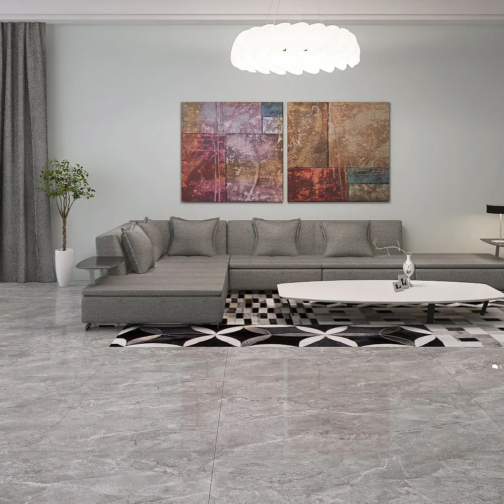 Stone-Look Polished Porcelain Floor Tile 750x1500mm