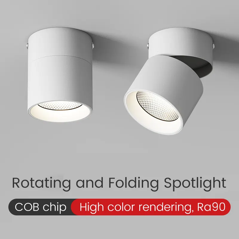 Anti-Glare Adjustable Surface-Mounted COB LED Downlight 7-20W