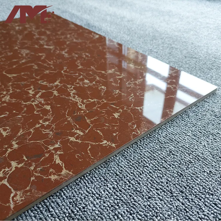 Marble-Look Polished Porcelain Floor Tile 600x600mm
