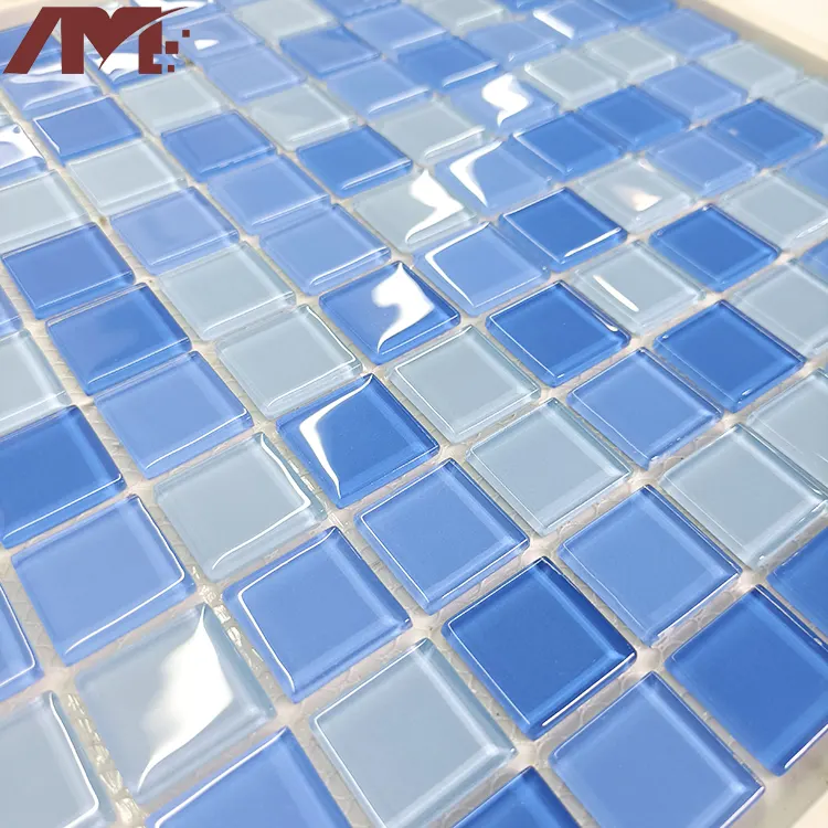 Glass Mosaic Tile 300x300mm 6-8mm Thick For Wall And Floor Use