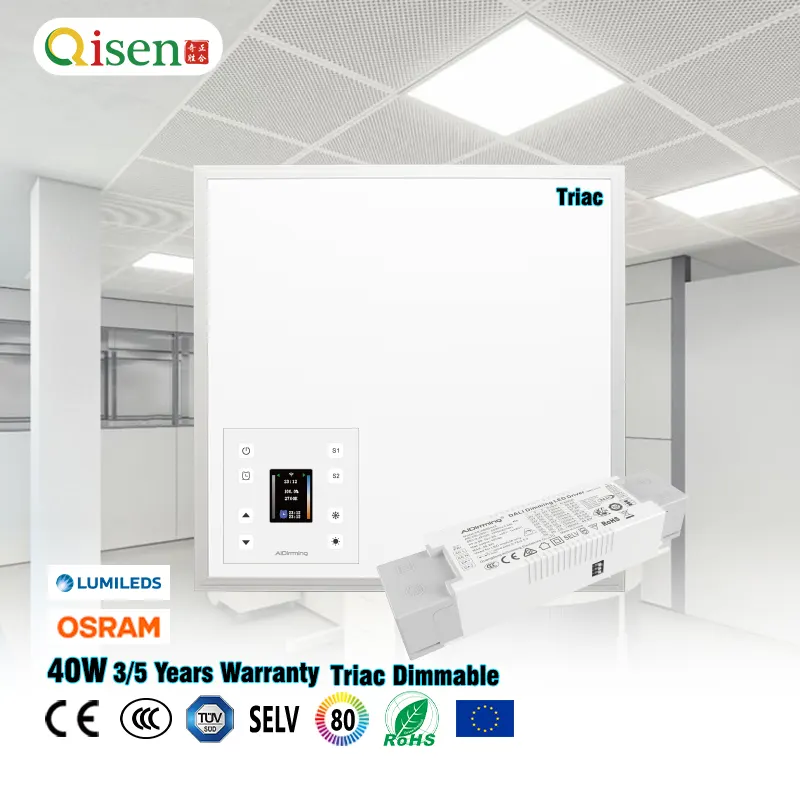 Dimmable TRIAC Recessed Square LED Panel Light 60x60/600x600/2x2 40W product sample