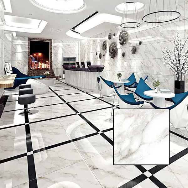 Calacatta White Porcelain Floor Tile 600x600mm