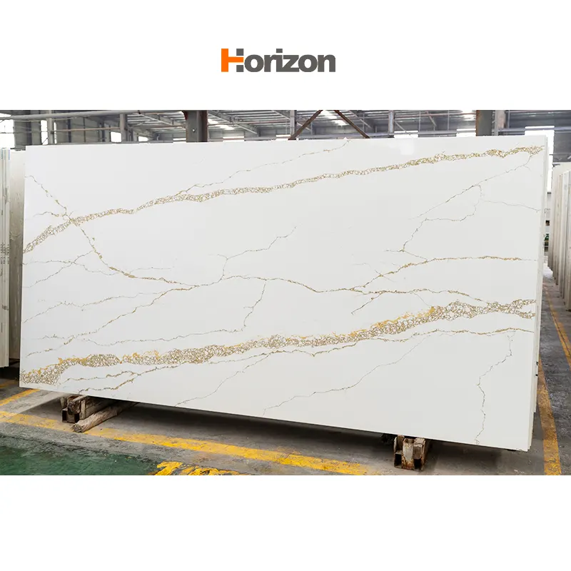 Calacatta White Engineered Quartz Slab 3200x1600mm