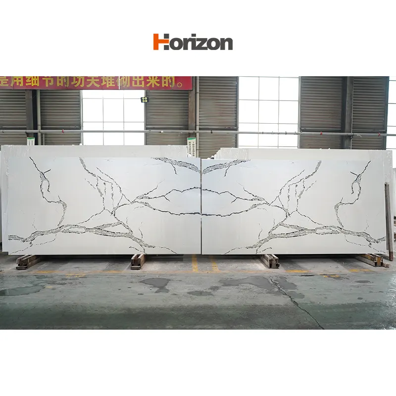 White Engineered Quartz Slab 3200x1600mm product sample