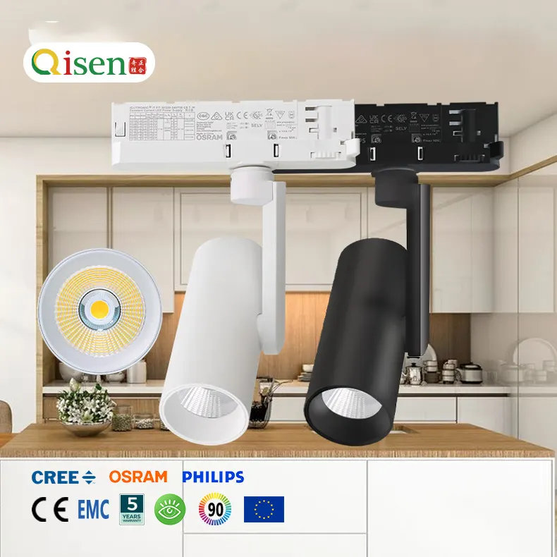 Adjustable Aluminum COB LED Track Spotlight 18-30W product sample