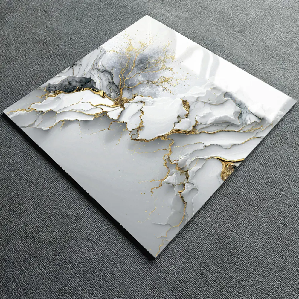 Non-Slip Stone-Look Polished Porcelain Wall And Floor Tile 600x600mm