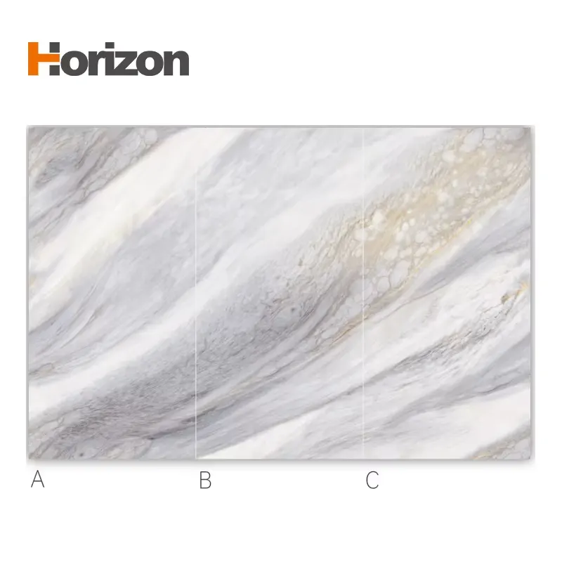 Marble-Look Black Sintered Stone Slab 3200x1600mm