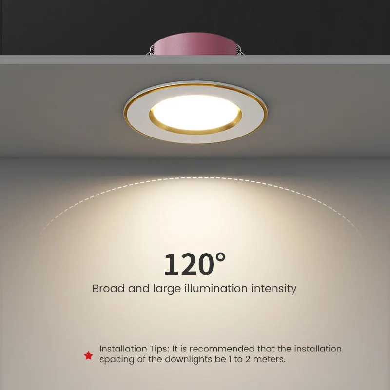 Recessed Aluminum LED Downlight 111-240V