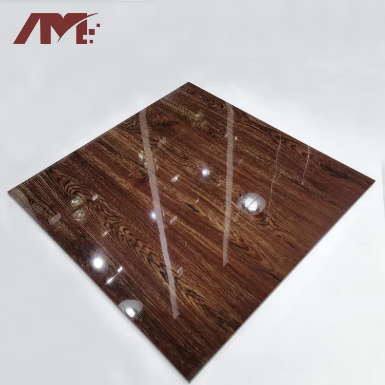 Wood-Look Brown Glazed Porcelain Floor Tile 600x600mm