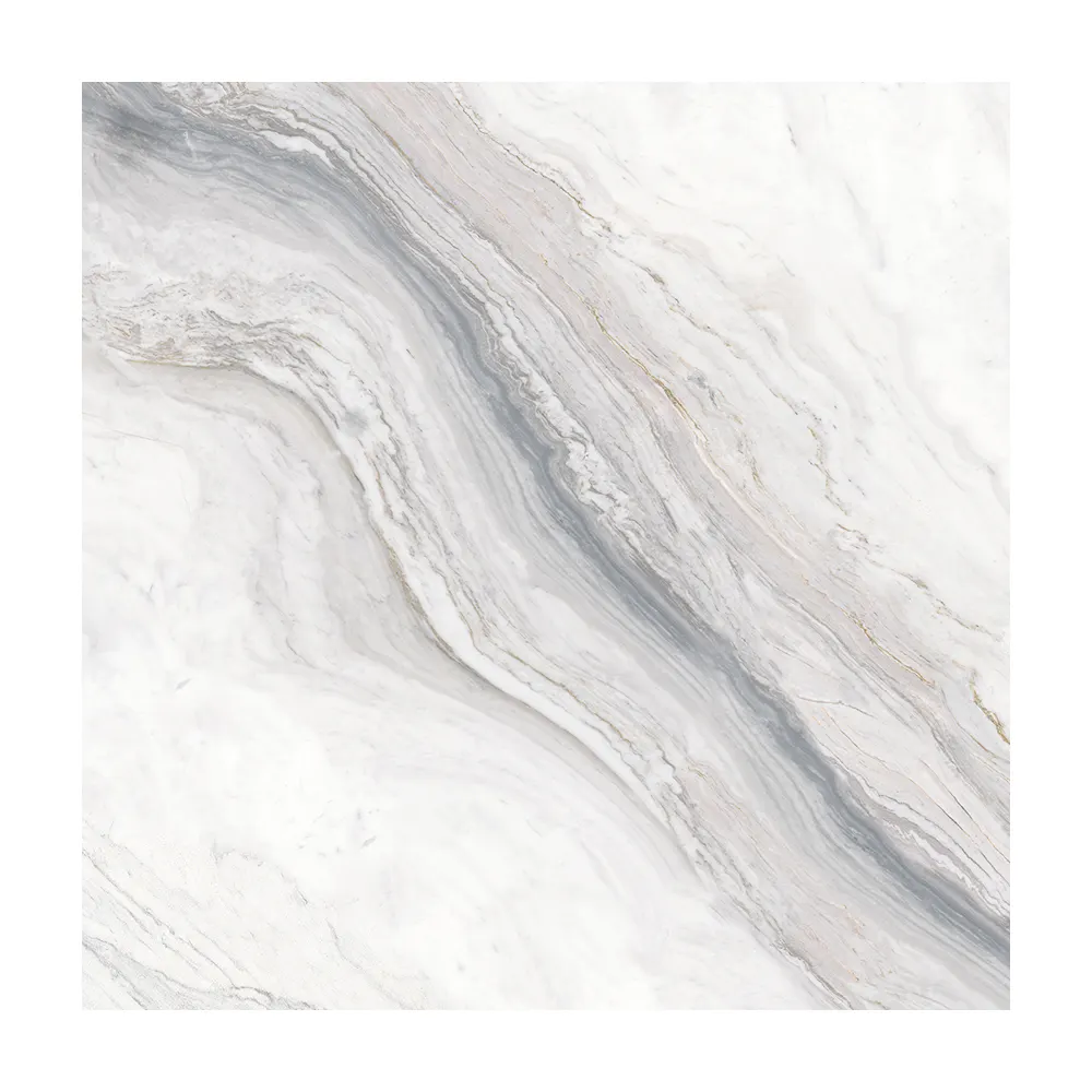 Stone-Look Polished Porcelain Floor Tile 600x600mm