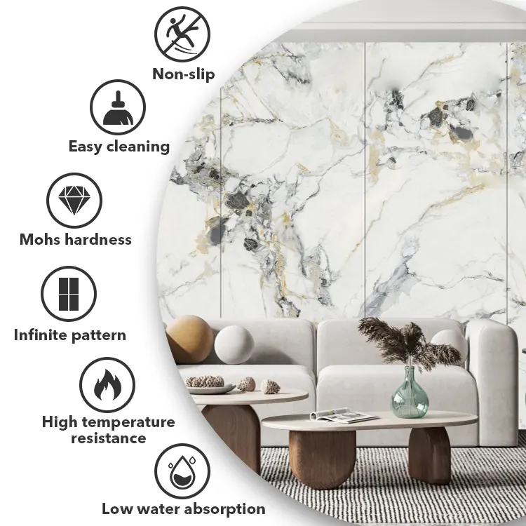 Polished Sintered Stone Slab 900x2600mm