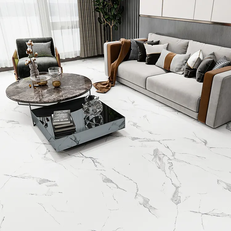 Non-Slip Stone-Look Porcelain Floor Tile 600x600mm