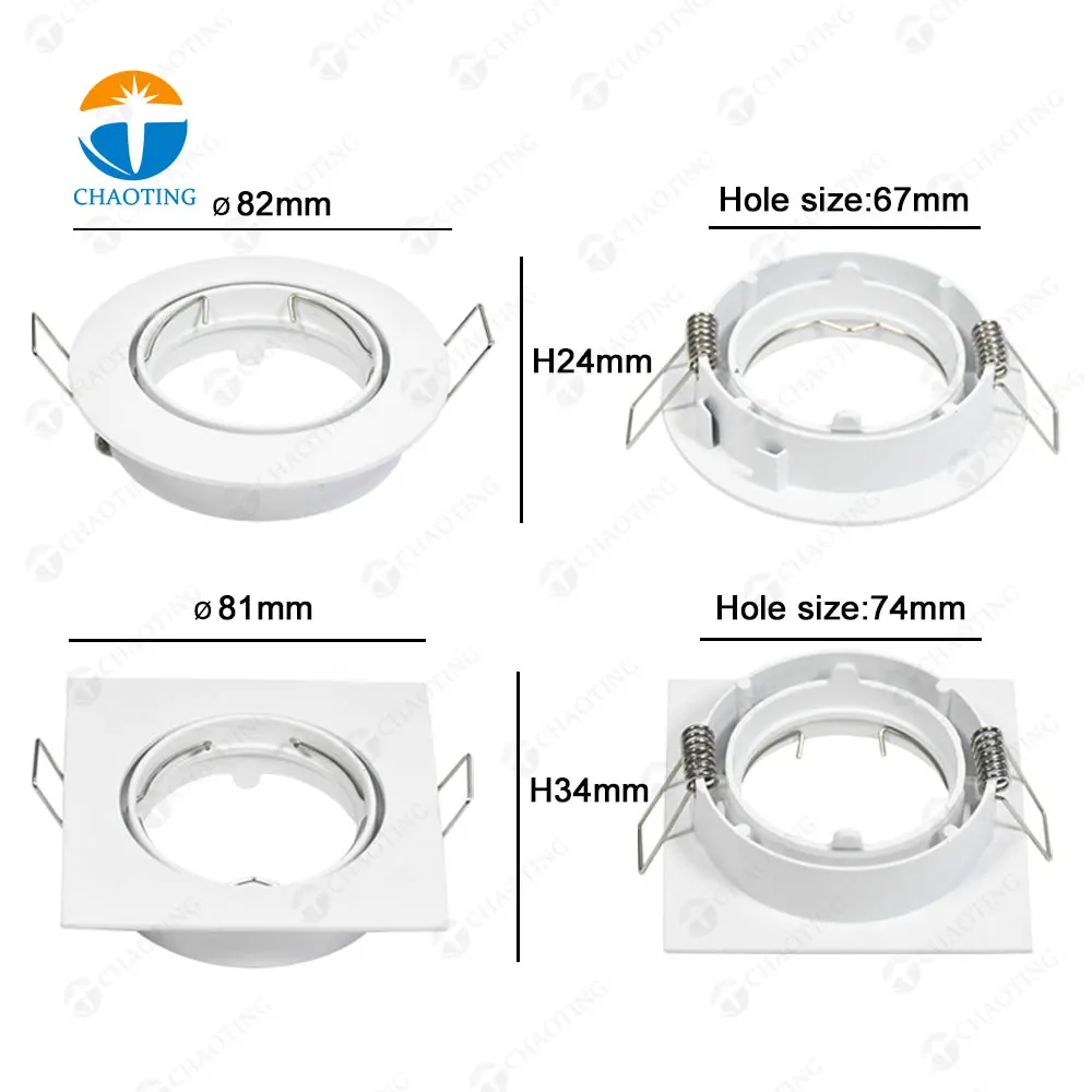 Adjustable Recessed Aluminum Downlight Housing MR16/GU10
