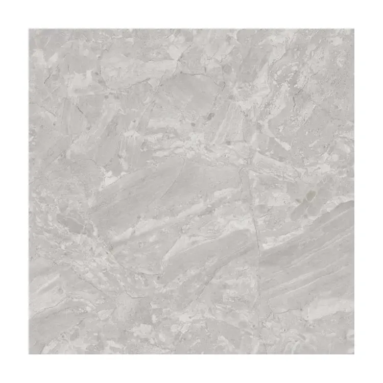 Non-Slip Marble-Look Gray Glossy Porcelain Wall Tile 800x800mm