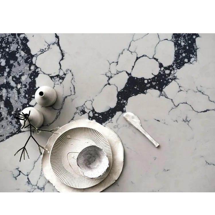 Calacatta White Engineered Quartz Slab 3200x1600mm