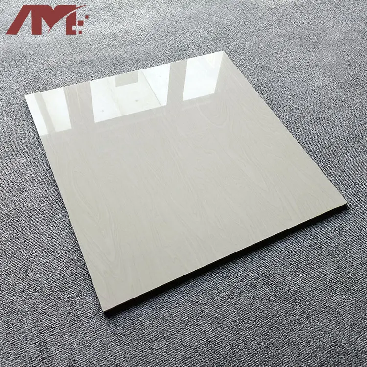 Stone-Look Beige Polished Porcelain Floor Tile 600x600mm