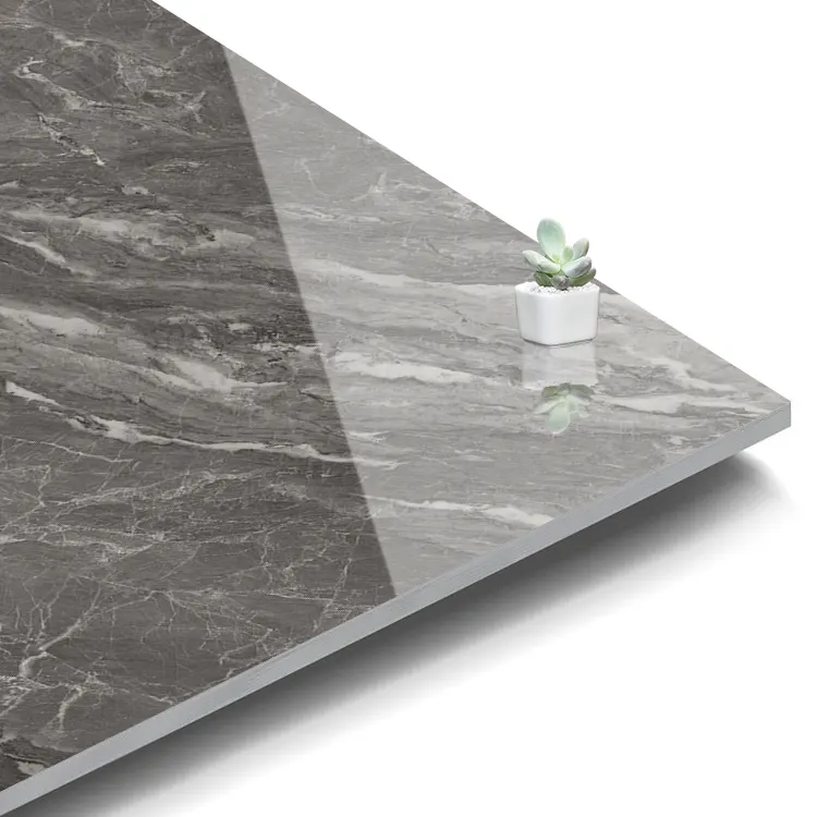 Marble-Look Polished Porcelain Wall And Floor Tile 600x600mm