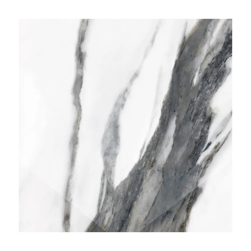 Marble-Look White Porcelain Floor Tile 600x600mm