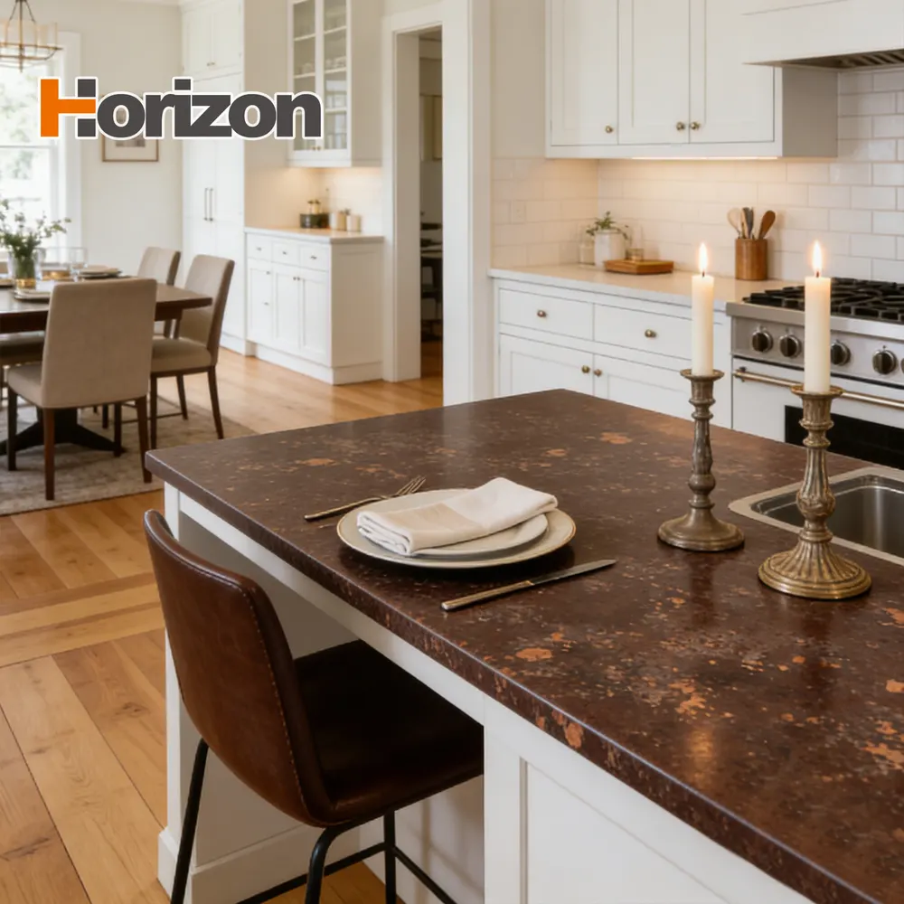 Brown Engineered Quartz Slab