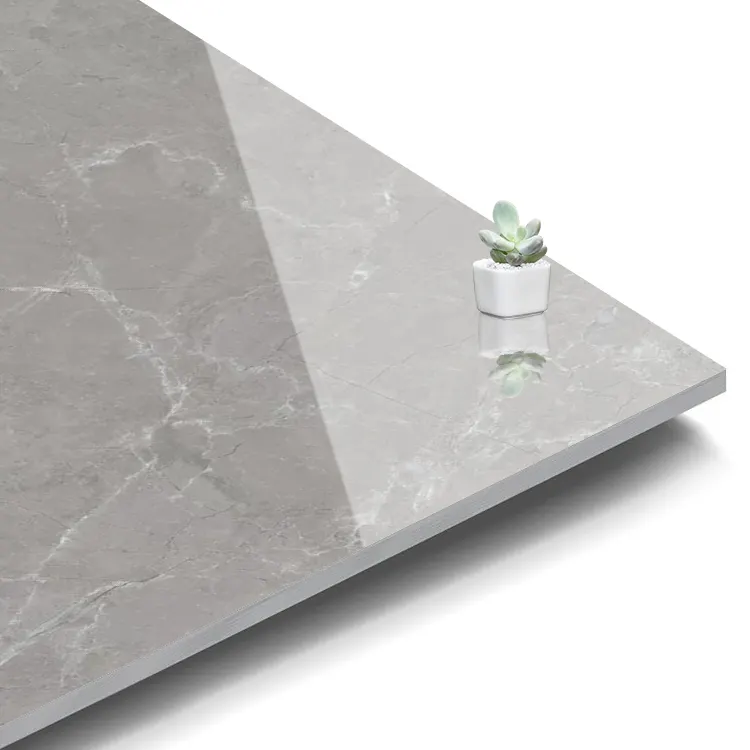 Non-Slip Marble-Look Polished Porcelain Wall And Floor Tile 800x800mm