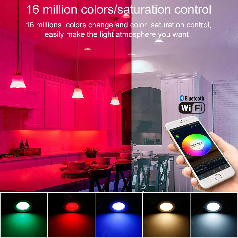 Tuya WiFi Recessed LED Downlight 5-12W