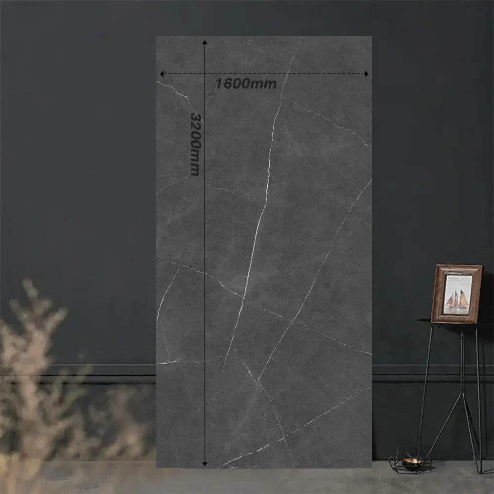Marble-Look Matte Sintered Stone Slab 1600x3200mm