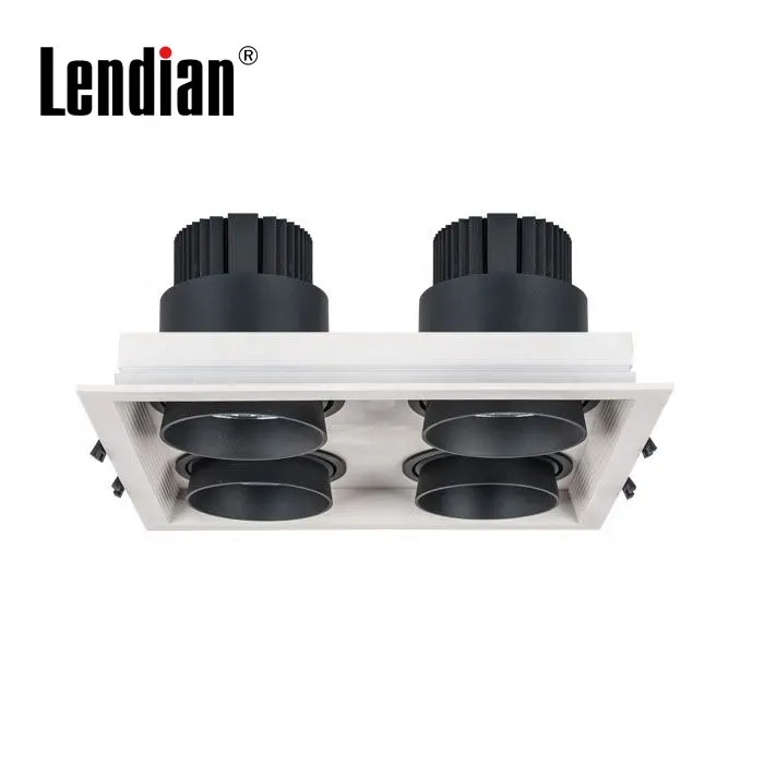 Adjustable Recessed Aluminum COB LED Grille Spotlight 9-35W
