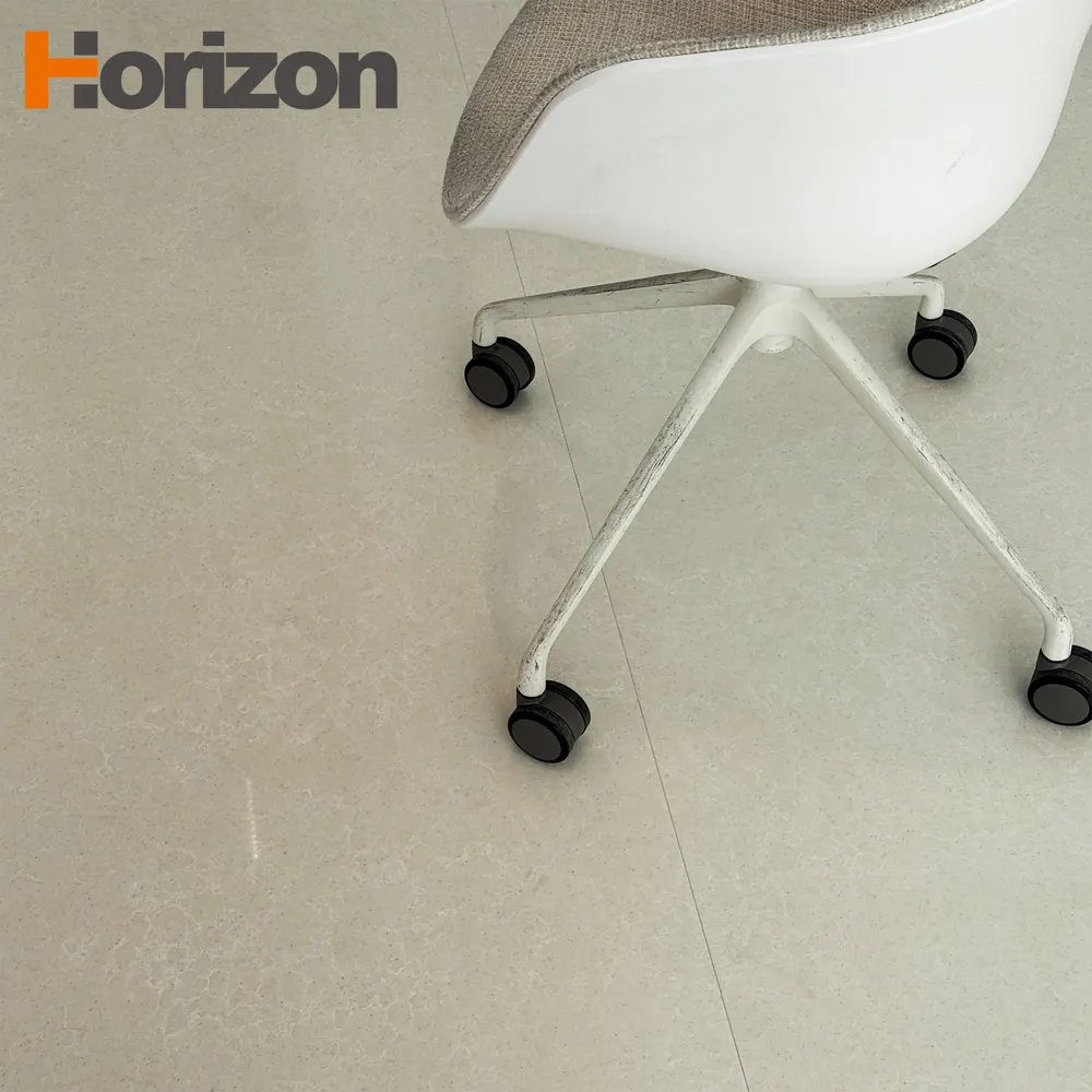 Beige Engineered Quartz Slab With 93% Natural Quartz Content
