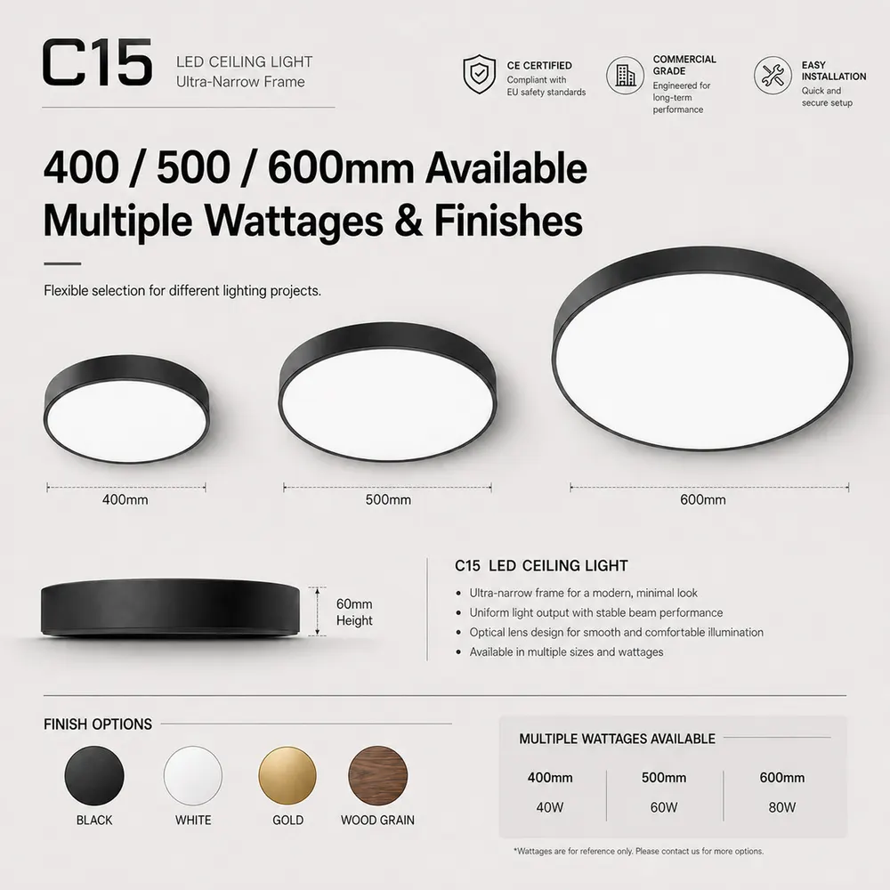 Aluminum LED Pendant Light 72x43x43cm 40-60W
