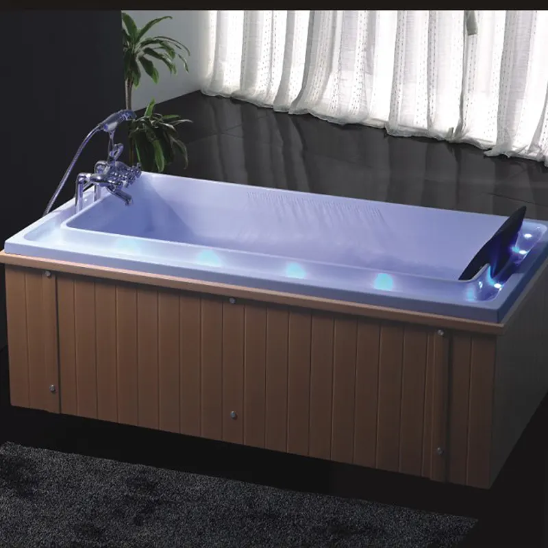 Acrylic Corner Whirlpool Massage Bathtub 1.6m