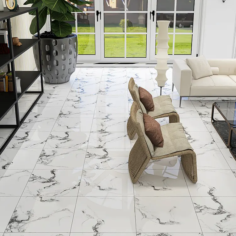 Stone-Look Glazed Porcelain Floor Tile 600x600mm