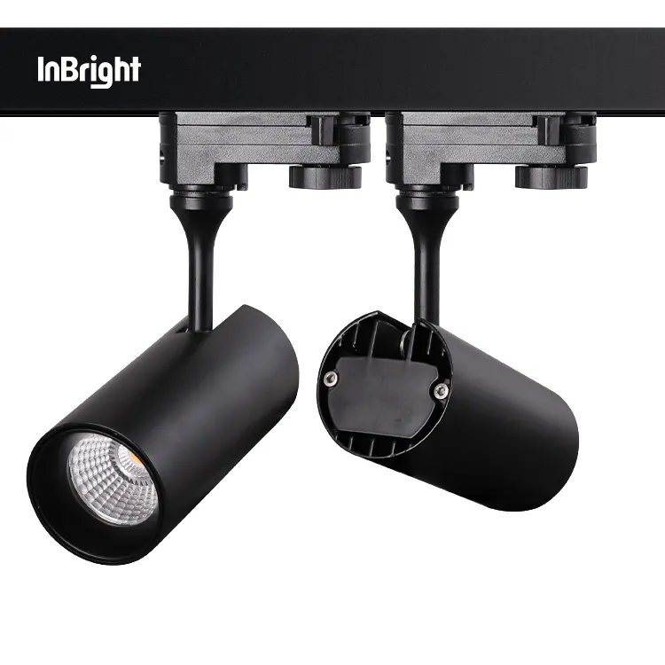 Dimmable Aluminum LED Track Spotlight Black/White 12W