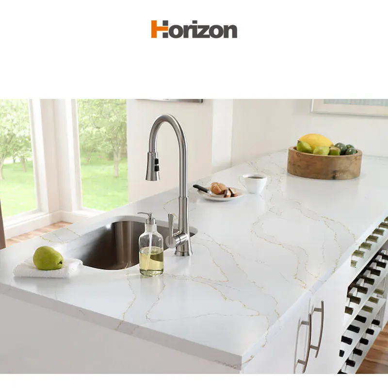 White Engineered Quartz Slab 3200x1600mm product sample