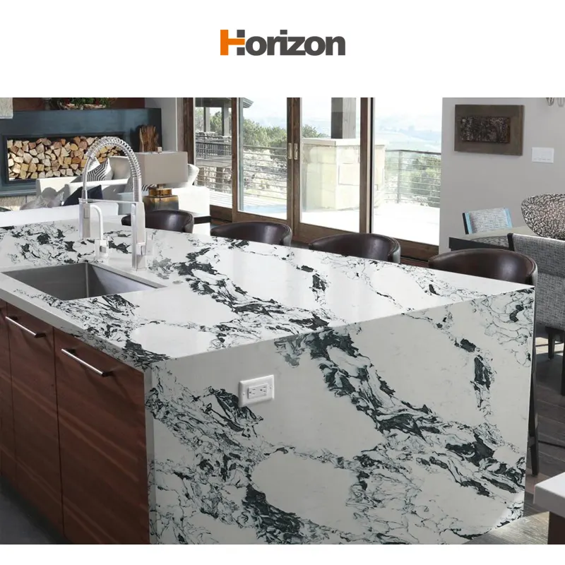 Black Engineered Quartz Slab 3200x1600mm