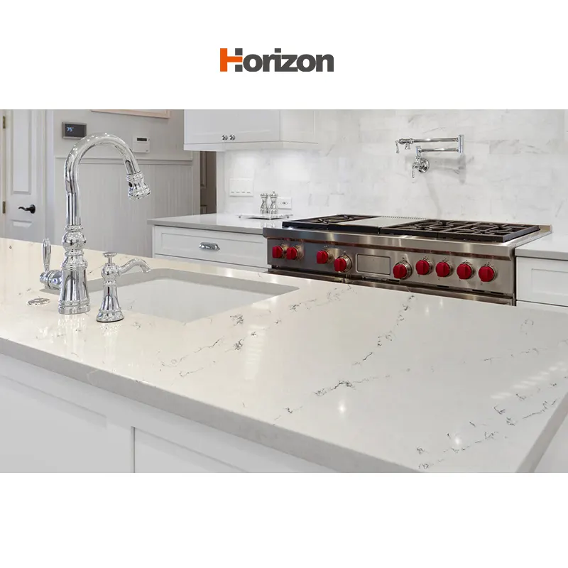 Calacatta Glossy Engineered Quartz Slab 3200x1600mm
