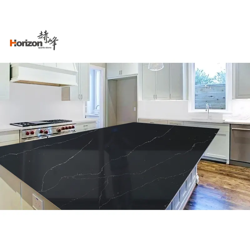 Calacatta White/Black Engineered Quartz Slab 3200x1600mm