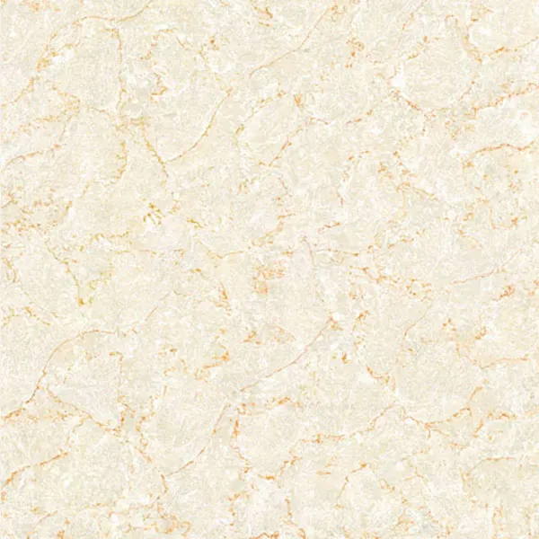 Stone-Look Beige Polished Porcelain Floor Tile 600x600mm