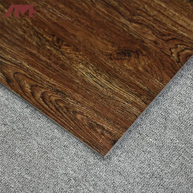 Wood-Look Glossy Porcelain Floor Tile 600x600mm