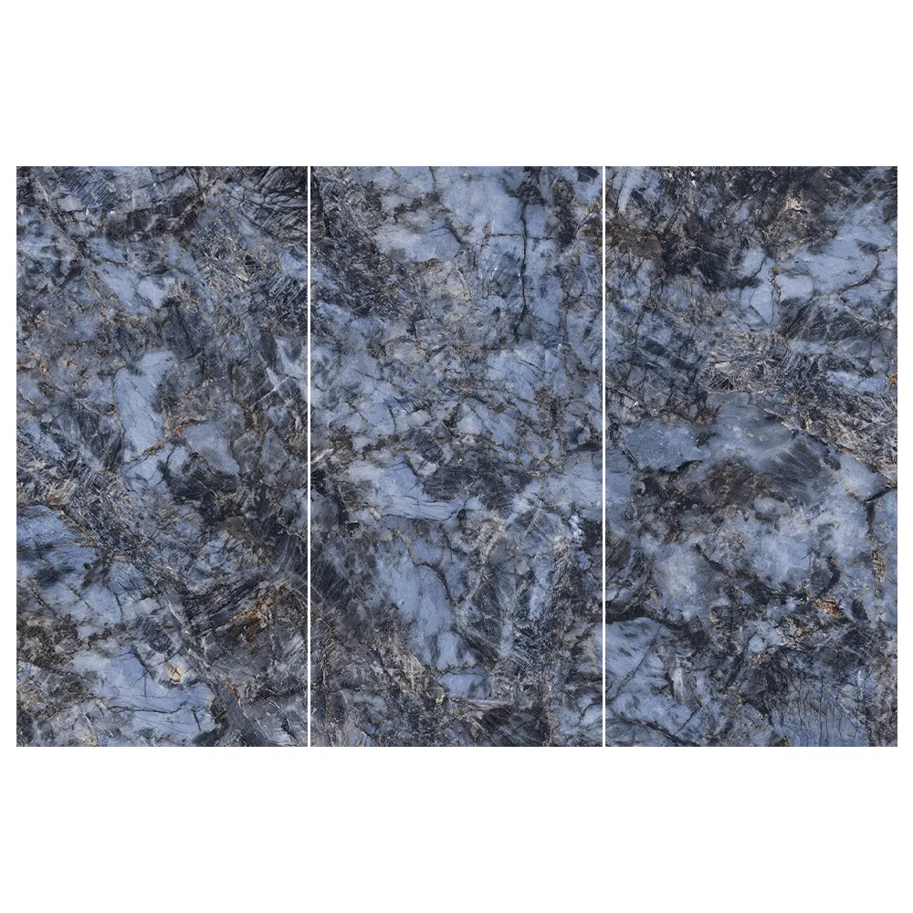 Blue Marble-Look Polished Porcelain Tile 600x1200mm product sample