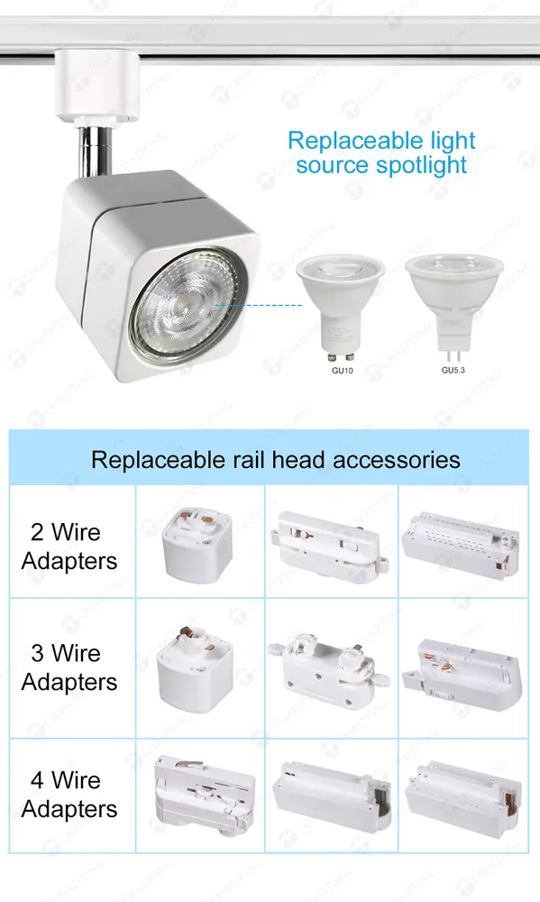 Aluminum Track Spotlight Housing MR16/GU10