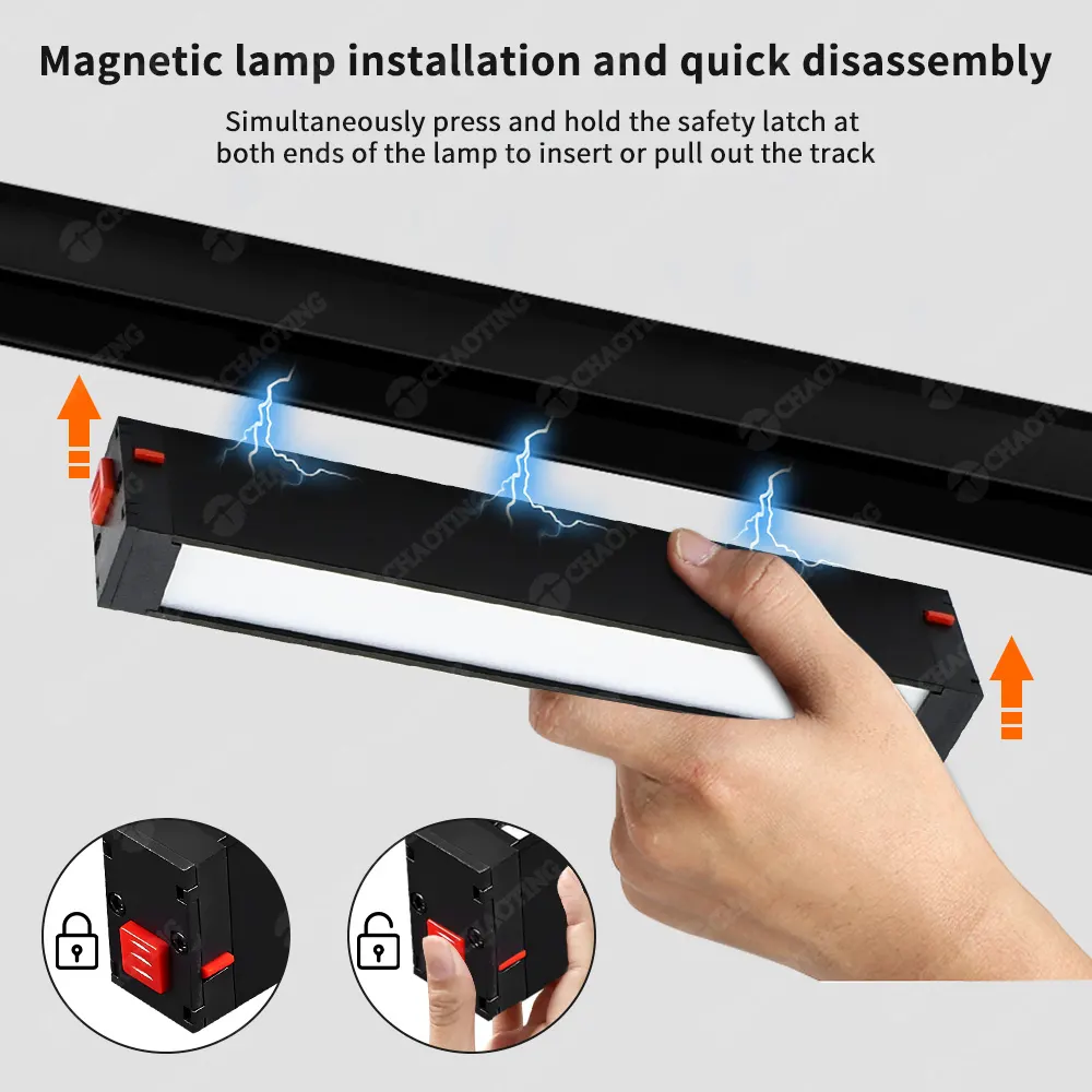 Smart Dimmable Aluminum Magnetic LED Track Lighting System 9-27W product sample