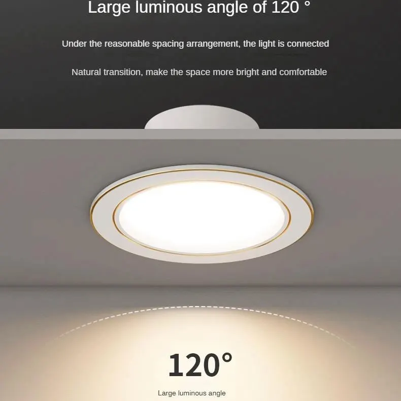 Recessed Round Aluminum LED Downlight 6/7W