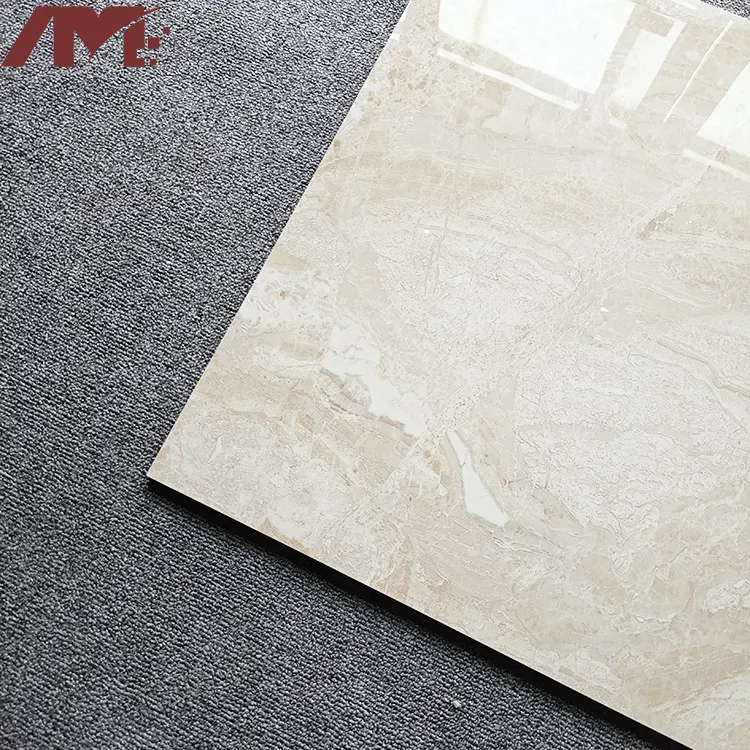 Marble-Look Polished Porcelain Floor Tile 600x600mm