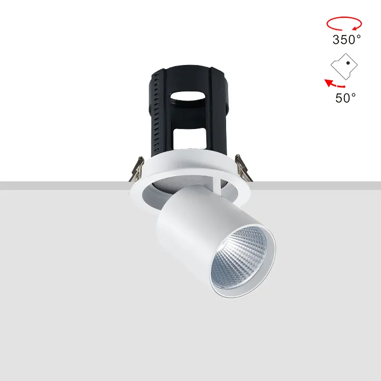 Anti-Glare Rotatable Dimmable Recessed COB LED Downlight 15/25W