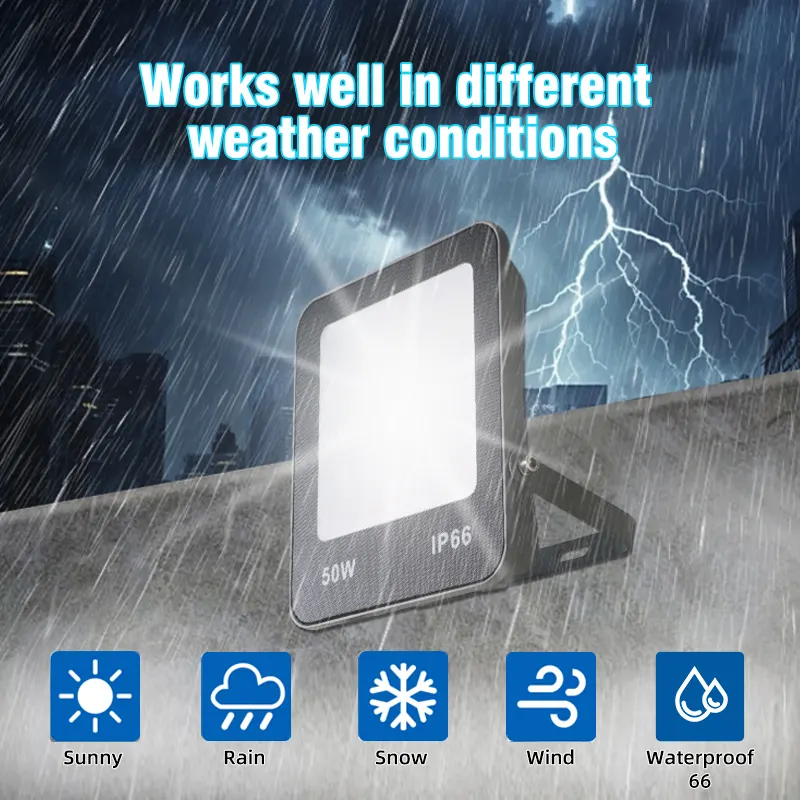 Aluminum LED Floodlight 50W 100-277V IP66
