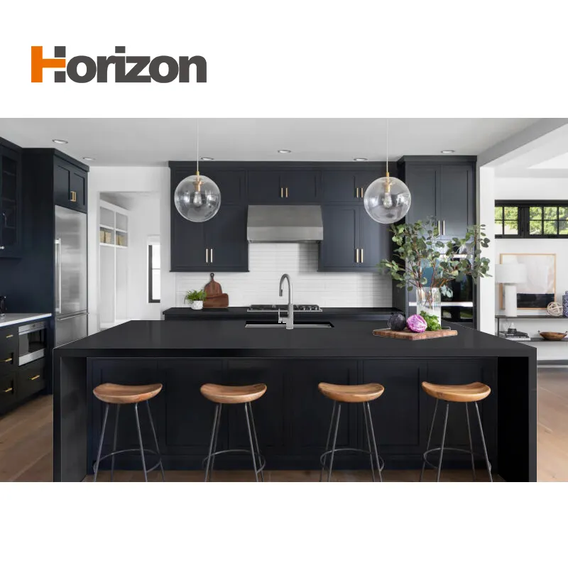 Black Matte Engineered Quartz Slab 3200x1600mm