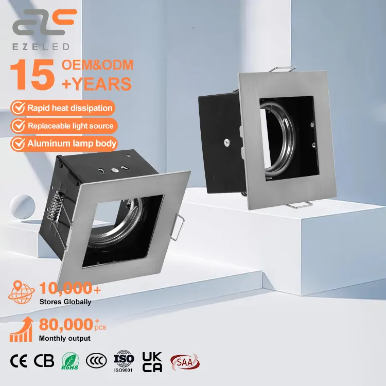 Anti-Glare Recessed Aluminum Downlight Housing MR16 3000K product sample
