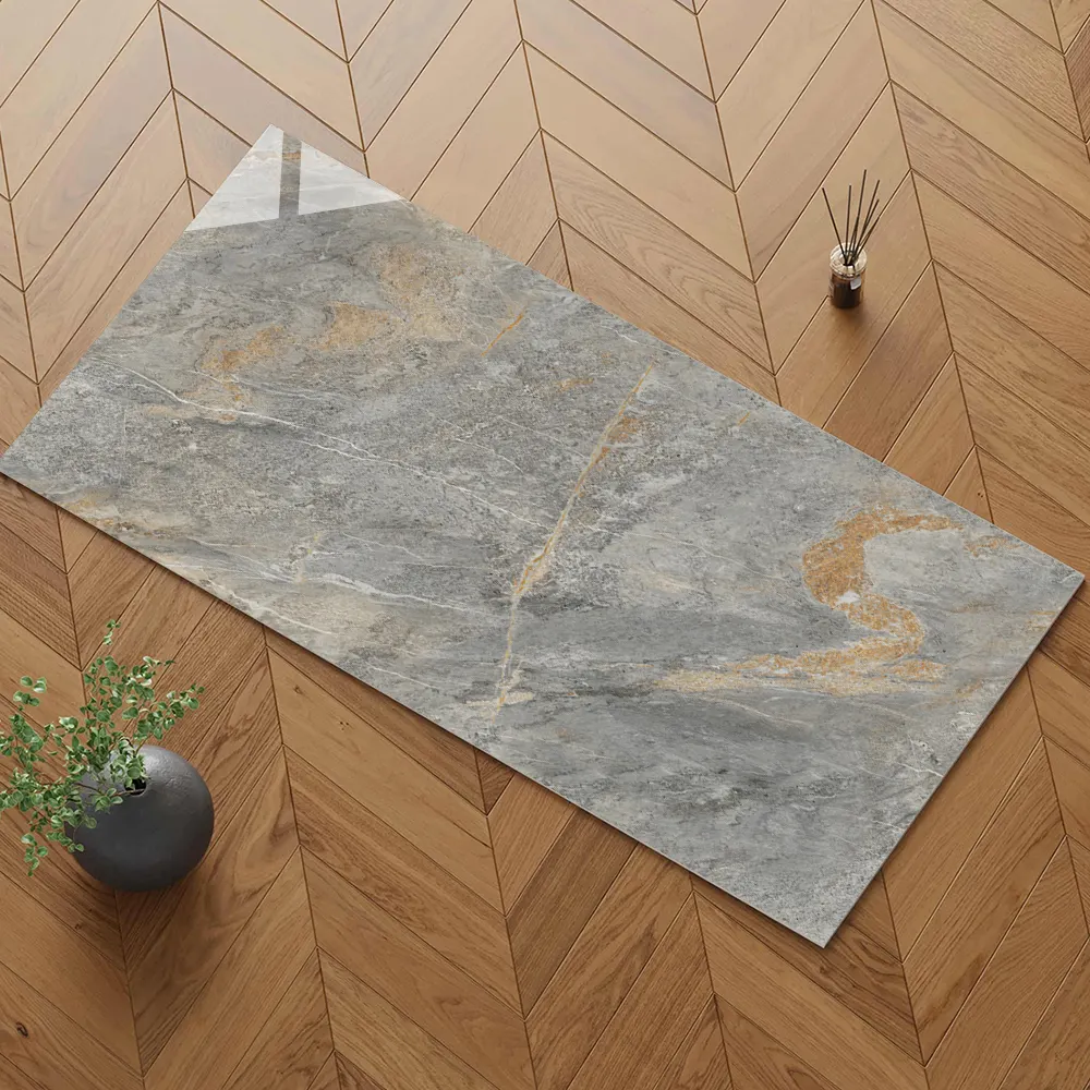 Stone-Look Polished Porcelain Floor Tile 750x1500mm